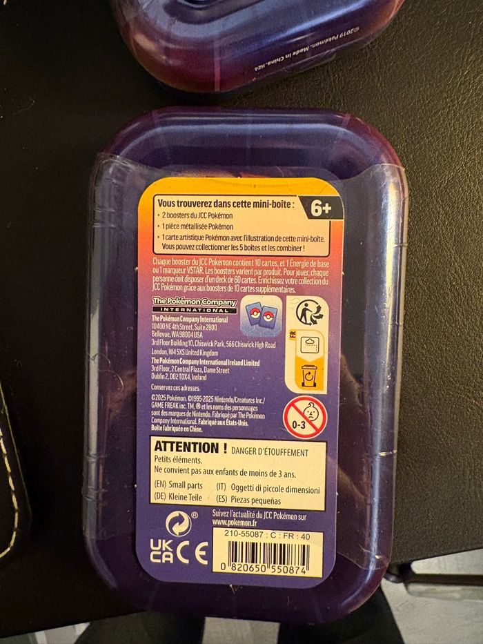 Lot de 2 Mini Tin Kanto Power - Psykokwak & Mew. - photo numéro 2