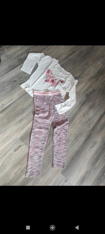 Lott legging et t-shirt manches longues imprimé papilllon