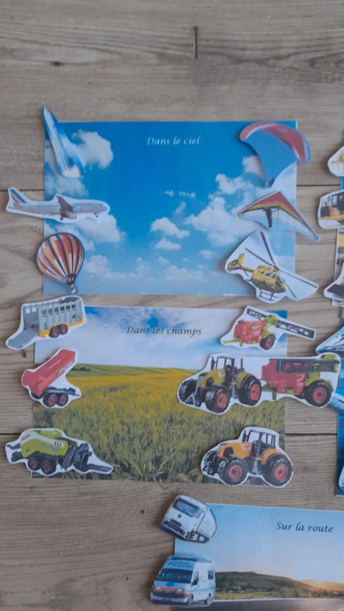 Les véhicules moyens de transport dans leur environnement. montessori - photo numéro 2