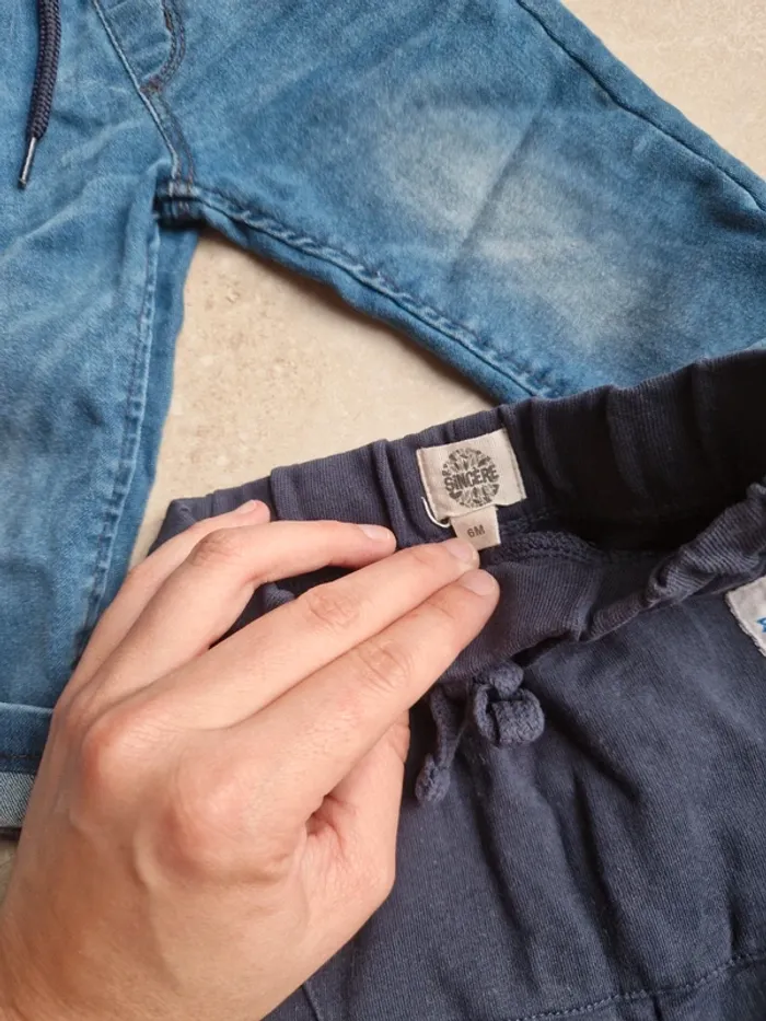 Lot 5 pantalons garçon 6 mois - photo numéro 4