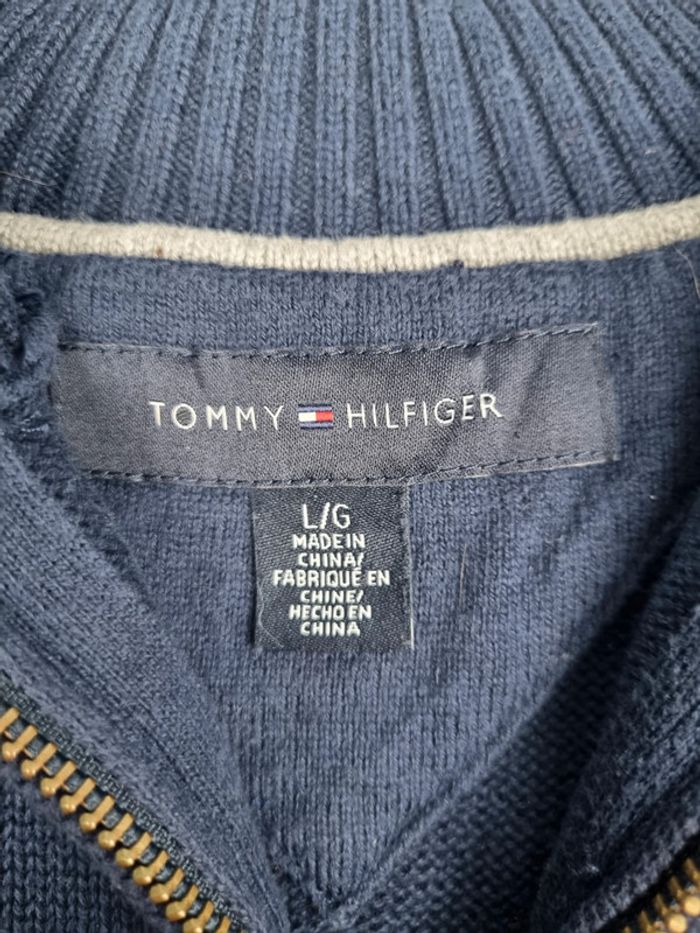 Veste zippée Tommy Hilfiger – Bleu marine – Taille L Hommes (mesures en photos) - photo numéro 6