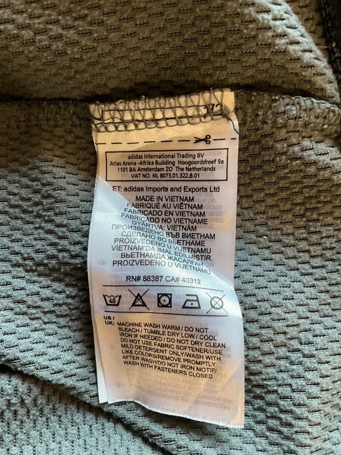 Sweat zippé à capuche pour homme Adidas gris foncé taille L 193 - photo numéro 12