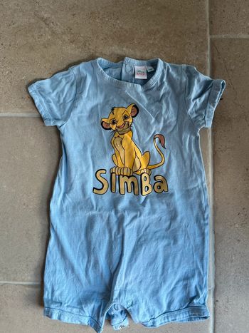 Combishort le roi lion Disney baby