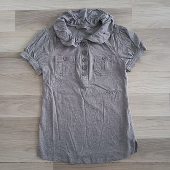 T-shirt femme avec col gris Tex taille S
