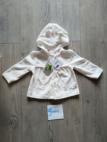 Gilet velours 9 mois neuf