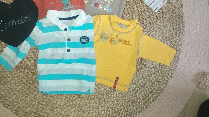 Lot de 4 t-shirt manches longues 3 mois - photo numéro 2