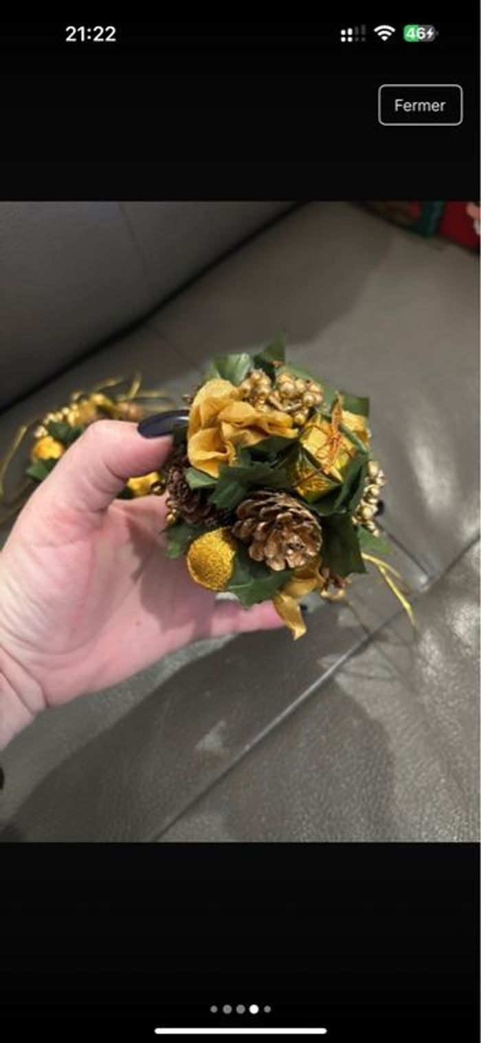 Lot de 2 grosses boules décoratives à pendre de Noël - photo numéro 4