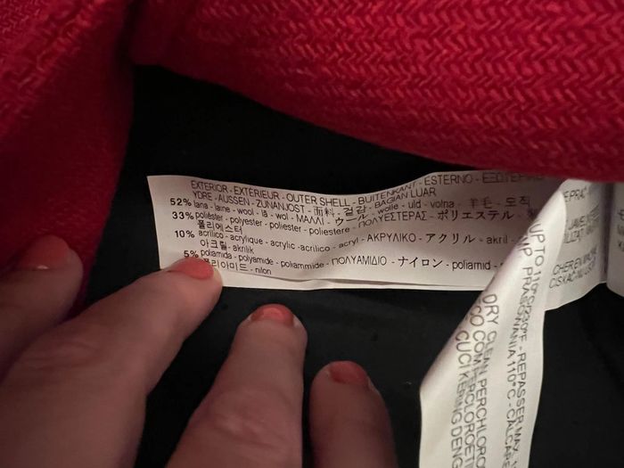 Duffle coat en laine Zara rouge 8 ans neuf sans étiquette - photo numéro 6