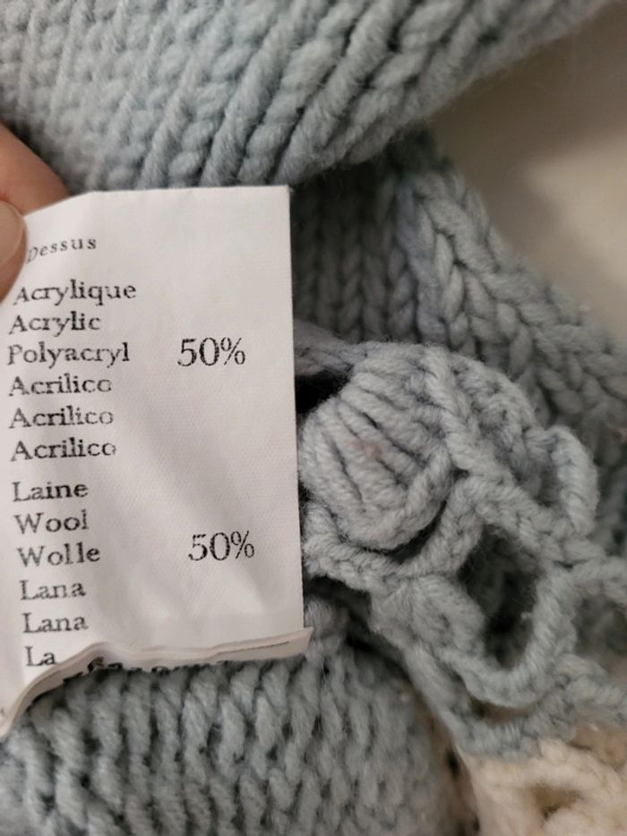 Pull demi manches original en maille et tricot, 50% laine - photo numéro 8