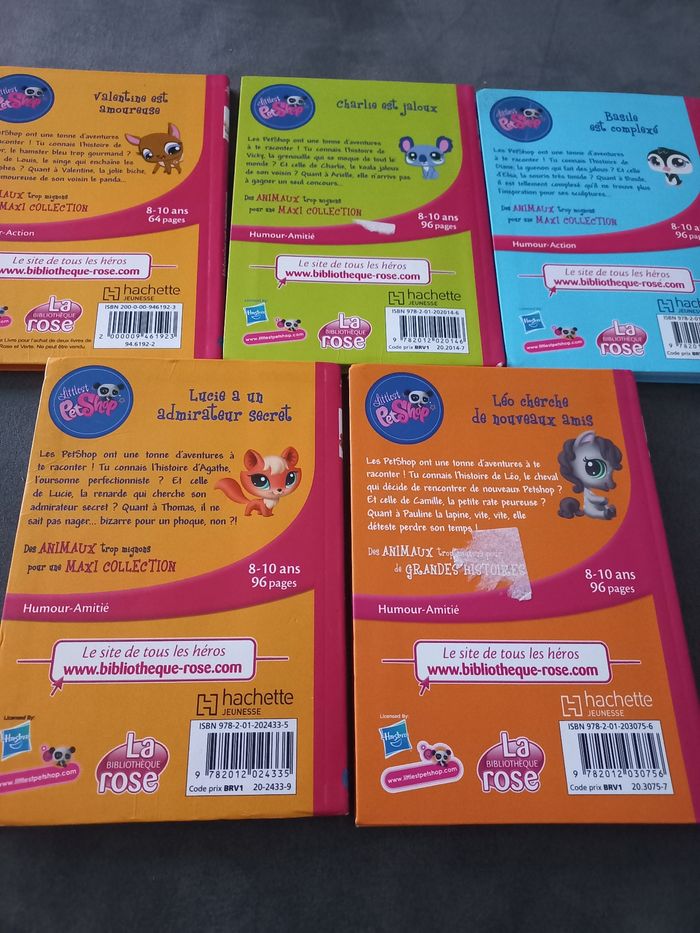 Lot 5 livres bibliotheque rose littlest petshop 8/10 ans - photo numéro 3