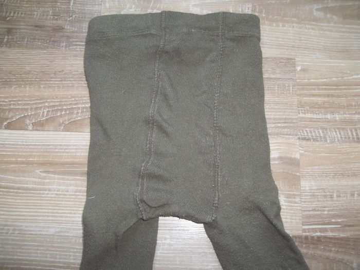 Collant kaki à rayures marron 10 ans - photo numéro 4