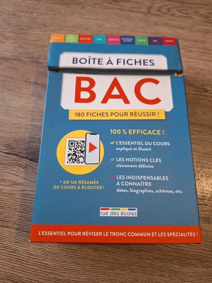 Boîte à fiches BAC