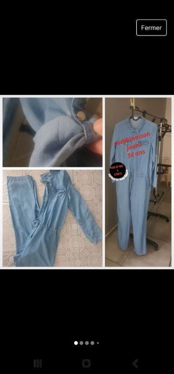 Combinaison pantalon type jeans  fille 14ans -