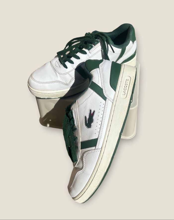 Lacoste T-Clip Blanche & verte - Taille 39 - Authentique - photo numéro 2