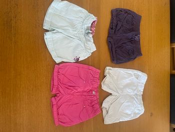 Lot 4 shorts fille 18 mois