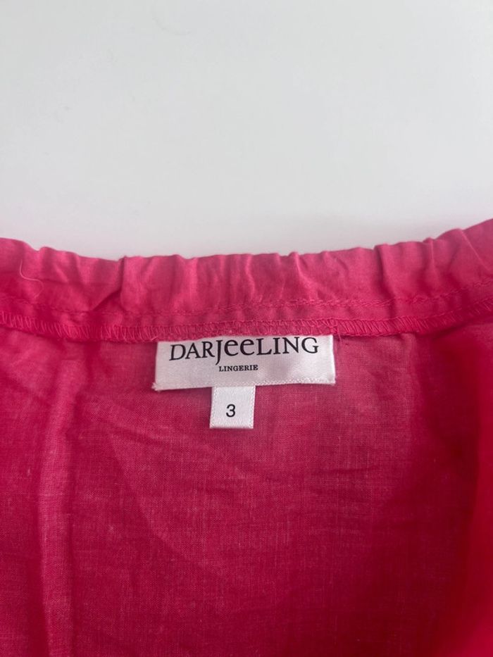 Blouse tunique rose à fleurs – Darjeeling Limited – Taille 3 – Détails nœuds – Très bon état - photo numéro 5