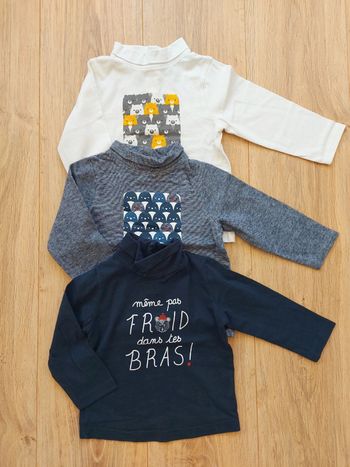 Lot de 3 sous-pulls Obaibi et Tape à l'oeil 18 mois