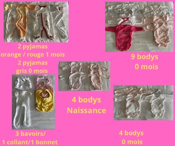 Lot de la naissance à 1 mois - 21 pièces + accessoires