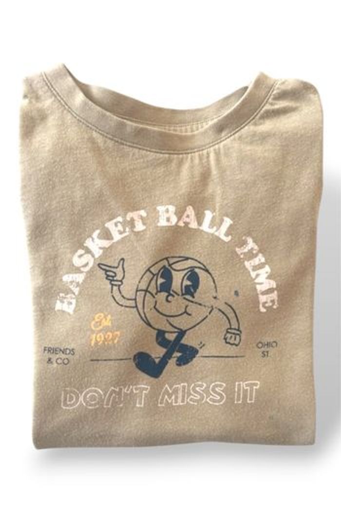 T-shirt manches courtes / col rond / garçon / kaki / 5ans-110cm / Kiabi - photo numéro 2