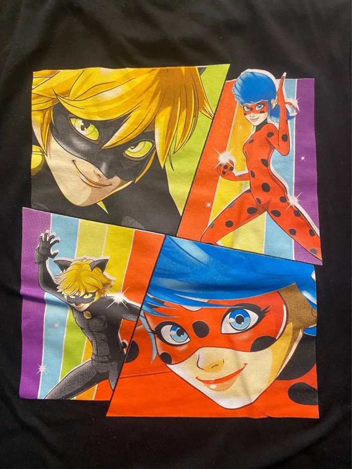 T-shirt noir longues manches Miraculous taille 6/8 ans Culture Fly - photo numéro 6