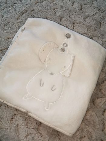 Plaid ou couverture blanche souris Mon premier Major