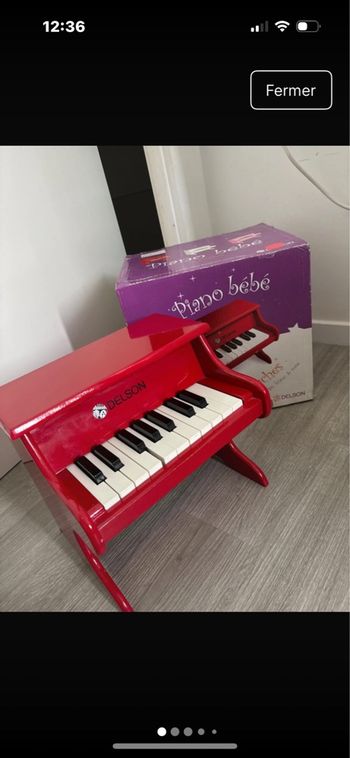 Piano Bébé Delson rouge