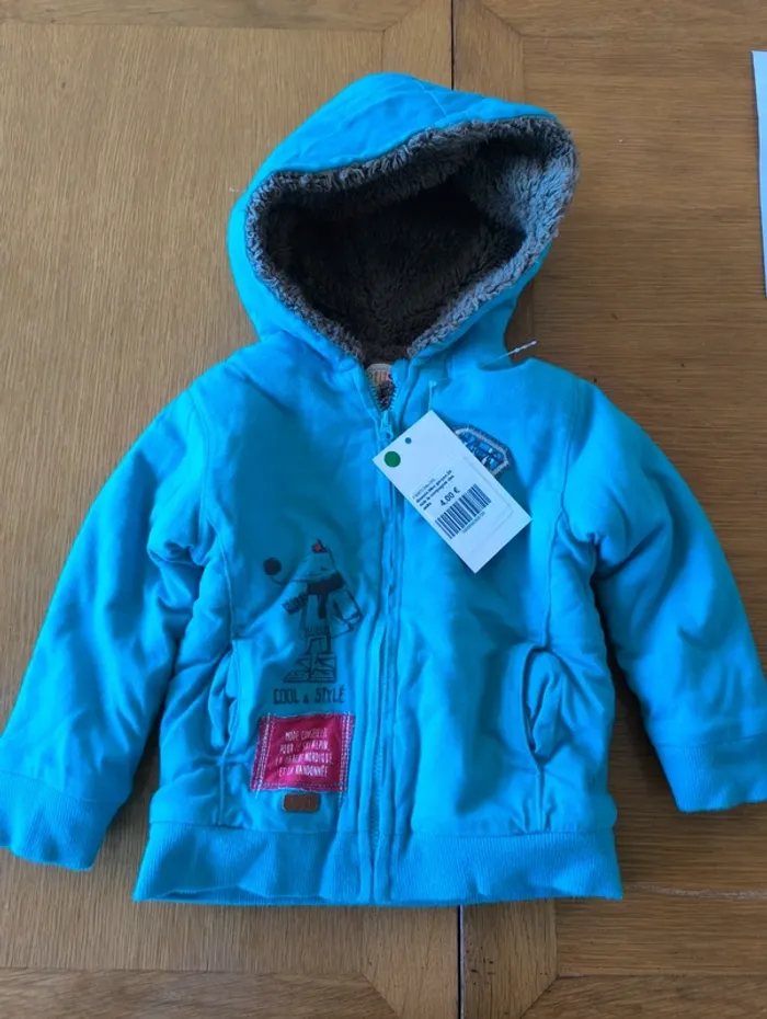 309720 blouson bleu garçon 24 mois la compagnie des petits