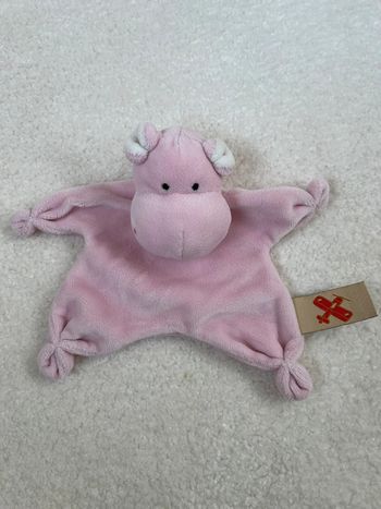 Doudou plat vache rose nicotoy