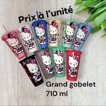 Grand gobelet à paille hello 🎸 rock