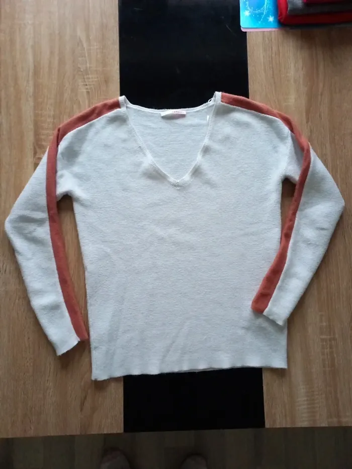 Pull blanc Camaïeu M - photo numéro 8