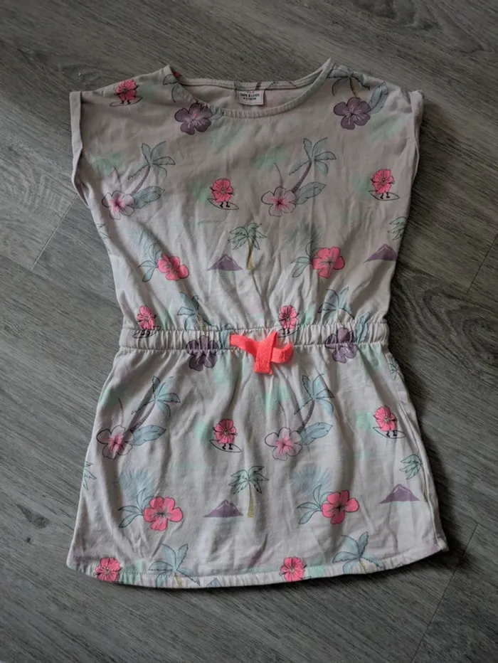 Chemise de nuit parme fleurie TAO 5 ans