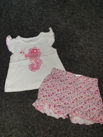 Ensemble short et t-shirt 3 mois fille