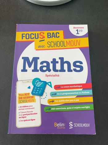 Schoolmouv maths spécialité lycée bac première 1ere