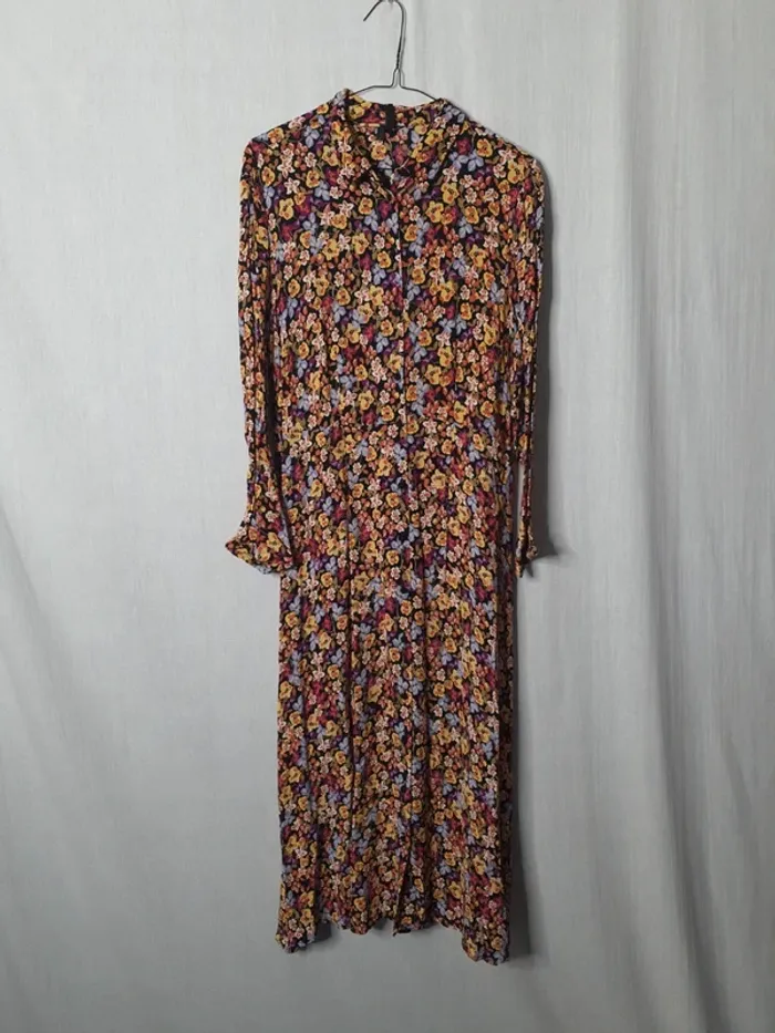 Jolie robe chemise fleurie