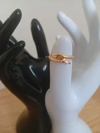 Bague serpent dorée 56 femme