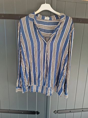 Chemise rayures bleu blanc noir pimkie