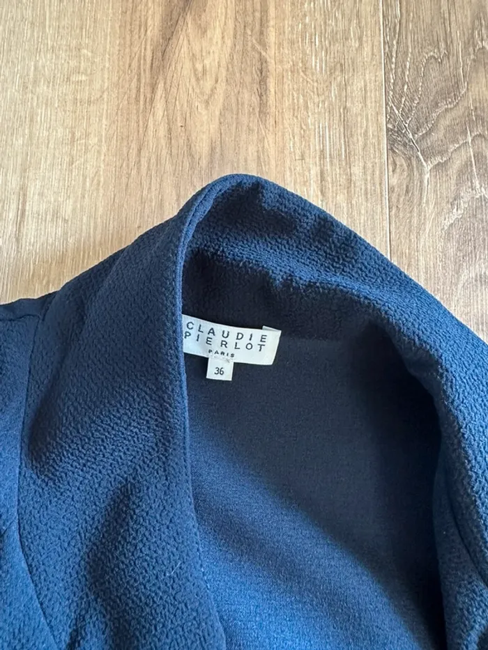 Robe Claudie Pierlot bleu marine taille 36 - photo numéro 4