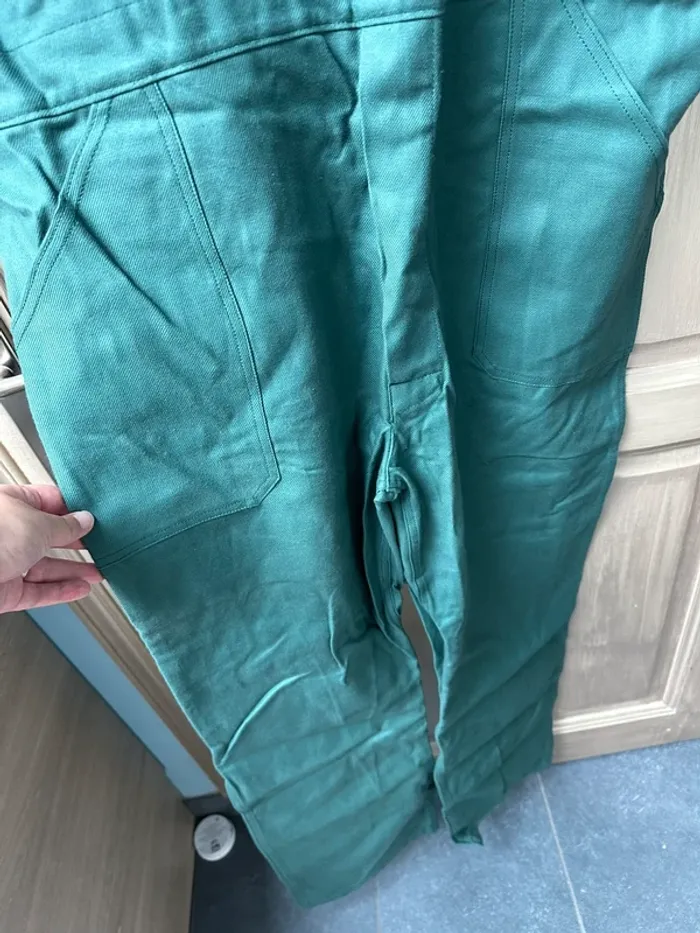 Salopette de travail en tissu vert 54-56 E Dupont - photo numéro 7