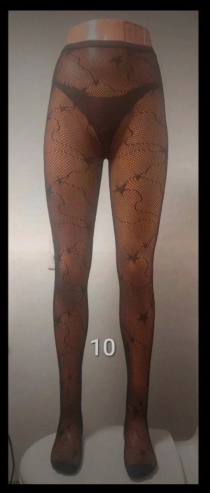 Collant résille motif fantaisie
