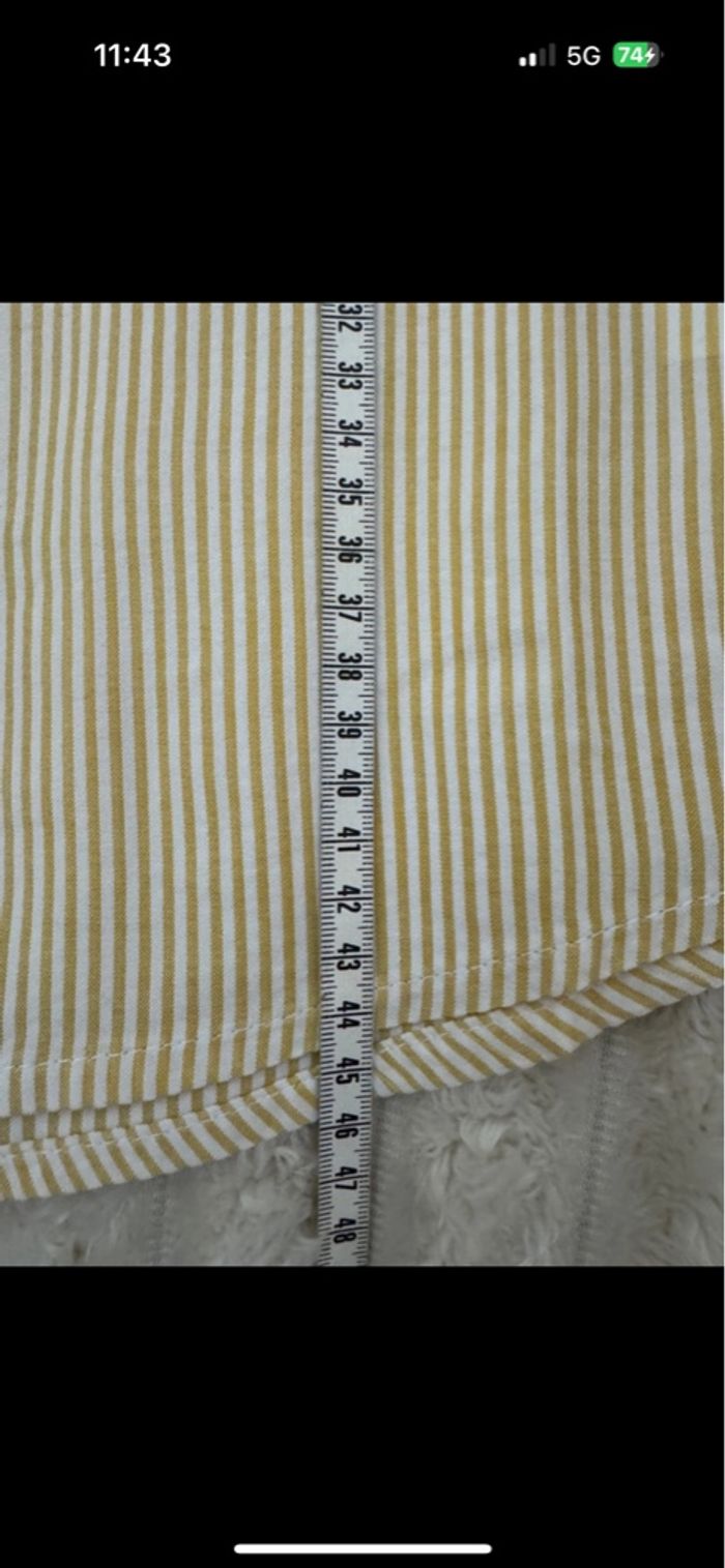 Chemise fille à rayures jaune taille 4 ans - photo numéro 4