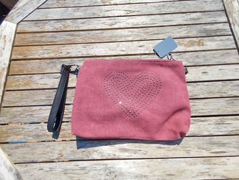 Pochette bordeau/vieux rose