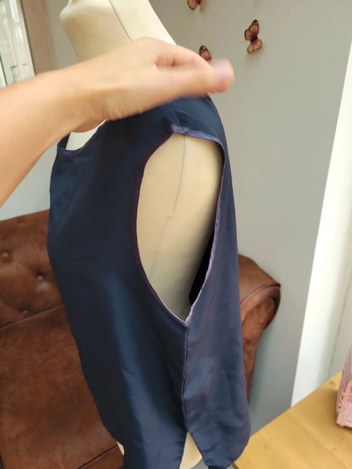 T shirt fluide bleu marine taille 46 - photo numéro 3