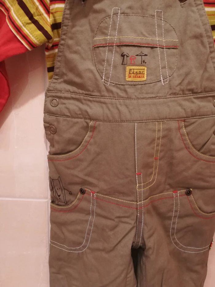 Ensemble salopette Neuf Étiqueté T12 mois - V92B - photo numéro 2