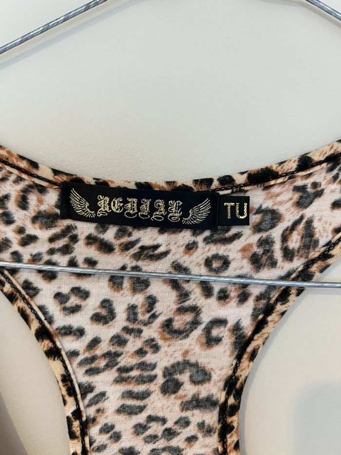 Débardeur léopard strass - photo numéro 3