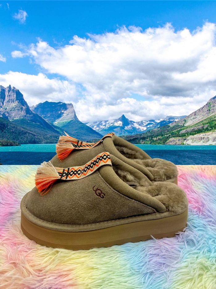 Pantoufles d'hiver UGG Tazzle, vert brunâtre, pointure 38 - photo numéro 3