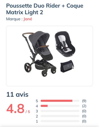Poussette Jané Duo Rider + Coque Matrix Light 2