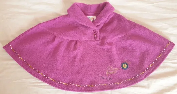 Poncho polaire violet T3