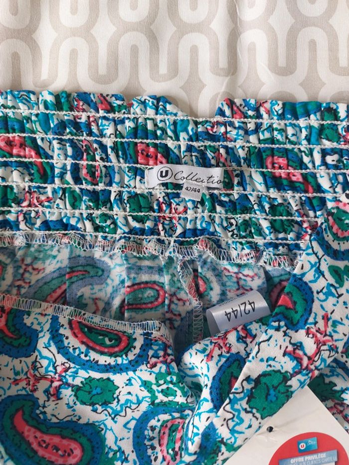 Jupe courte vert bleu neuve - photo numéro 2