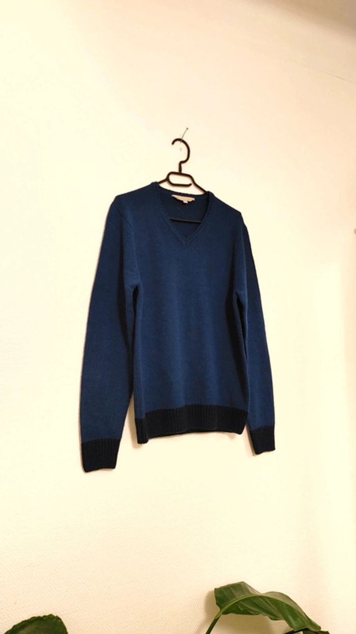 Pull bleu col v marque OVS 100 % acrylique en très bon état - photo numéro 4