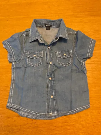 Chemise jeans manche courtes 12 mois fille